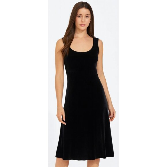 VTG 90s CDC Caren Desiree Midi Dress Size 10 Black Velvet Holiday Party Goth Y2K - Picture 1 of 8